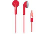 COBY CV E109RD Earbuds with Mic Headphones CVE109 Red