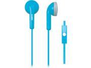 COBY CV E109BLU Earbuds with Mic Headphones CVE109 Blue