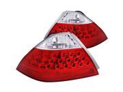 2007 Honda Accord Red Clear Euro Taillights Anzo