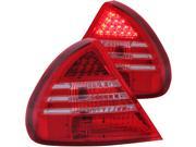 2002 Mitsubishi Mirage Red Clear LED Taillights Anzo