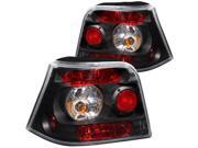 2002 Volkswagen Golf Black Euro Taillights - Anzo 2002 Volkswagen Golf Black Euro Taillights - Anzo