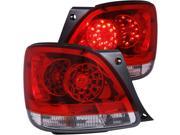 2005 Lexus GS Red Clear LED Taillights Anzo