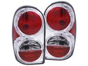 2003 Jeep Liberty Chrome Clear Euro Taillights Anzo