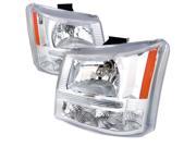 Chrome Clear Crystal Headlights Spec D