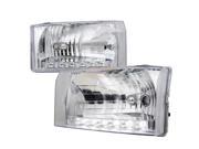 Chrome Clear LED Headlights Spec D