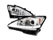 Chrome Clear LED Projector Headlights Spec D