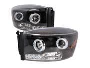 Black Halo LED Projector Headlights - Spec-D Black Halo LED Projector Headlights - Spec-D