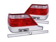 Red Clear Euro Taillights Anzo
