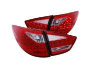 Red Clear LED Taillights Anzo