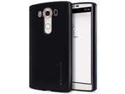 LG V10 Case [Ultra Slim] Shock Absorption [Metallic Finish] Premium TPU Case Cover [Anti Discoloring Finish] Goospery® i Jelly Case for LG V10 5.7 Metallic Bla