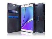 Galaxy Note 5 Case [Wallet Case w Card Holders] Drop Protection Flip Stand [PU Leather Texure] Shock Absorption [Cash Slot] Goospery® Blue Moon for Samsung Ga