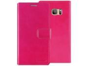 Galaxy S7 Case [Extra Card Cash Slots] GOOSPERY® Mansoor Diary [Double Sided Wallet Case] Soft PU Leather [Drop Protection] Cover for Galaxy S7 Hot Pink