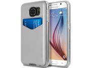Galaxy S6 Case [BLACK FRIDAY DEAL] GOOSPERY® Slim Plus Card Pocket Case [Slim Fit Case] ID Card Slot [Dual Layered] Clear TPU Jelly PC [Hybrid Case Cover f