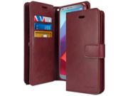 LG G6 Case [Wallet Case] Extra Card Holders Cash Slots [Drop Protection] Double Sided Wallet Case [Soft PU Leather] Inner TPU Case GOOSPERY® Mansoor Series