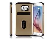 Galaxy S6 Case [Heavy Drop Protection] Goospery® iPocket Premium Series [TPU Polycarbonate] Hybrid Bumper Case Cover [Shock Absorption] with Card Holder for