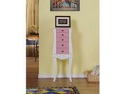 Jewelry Armoire Cabinet Organizer for Necklaces Bracelets Rings Pink