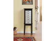 Jewelry Armoire Cabinet Organizer for Necklaces Bracelets Rings Black Silver