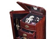 Jewelry Armoire Cabinet Organizer for Necklaces Bracelets Rings Cherry
