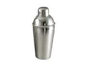 Elegance 22 Ounce Stainless Steel Lines Cocktail Shaker