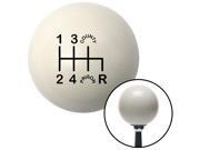 American Shifter Company 76958 Black Shift Pattern CP41n Ivory Shift Knob with M16x1.5 Insert street rod buggy 6 speed shifter transmission lever gear manual 6