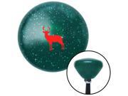 American Shifter Company ASCSNX1612486 Red Deer Silhouette Green Retro Metal Flake Shift Knob fits adorable pet veterin