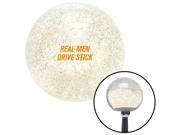 American Shifter Company ASCSNX1598552 Orange Real Men Drive Stick Clear Metal Flake Shift Knob fits nascar top rated