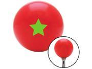 American Shifter Company ASCSNX1592457 Green Star Red Shift Knob fits Flag Liberty Hero Red Country transmission jeep