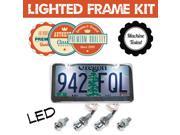 1968 2008 fits Nissan LED Chrome Steel License Plate Frame caps custom kit for set white light in box official real cover polished dc u.s. standard new stainl