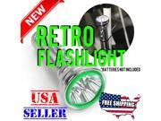 Vintage Parts USA Flash Light 1059121 Chrome Retro Vintage Flashlight w 5 LEDs for Saturn