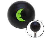 American Shifter Company 109764 Green Crescent Moon Smiling Black Shift Knob with M16 x 1.5 Insert