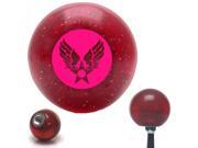 American Shifter Company ASCSNX31756 Pink Army Air Corps Red Metal Flake Shift Knob with 16mm x 1.5 Insert