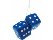 Dice 4 Less VPADICEBLW Fuzzy Dice Blue Does not apply Pair Blue Fuzzy Dice Dots Rear View Mirror Hangers Vintage Car Auto Accessories