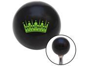 American Shifter Company 105476 Green Queens Crown Black Shift Knob with M16 x 1.5 Insert