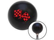 American Shifter Company ASCSNX87880 Red Checkered Flags Black Shift Knob with M16 x 1.5 Insert