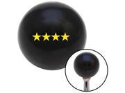 American Shifter Company ASCSNX86684 Yellow Officer 10 Admiral Black Shift Knob with M16 x 1.5 Insert