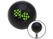 American Shifter Company 107954 Green Checkered Flags Black Shift Knob with M16 x 1.5 Insert
