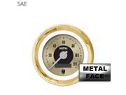 Aurora Instruments GAR2129ZEXHAACB Speedometer Gauge SAE American Classic Gold VII Silver Modern Needles Gold