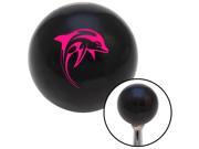American Shifter Company ASCSNX84721 Pink Artistic Dolphin Black Shift Knob with M16 x 1.5 Insert