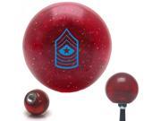 American Shifter Company ASCSNX30847 Blue 10 Sergeant Major Red Metal Flake Shift Knob with 16mm x 1.5 Insert