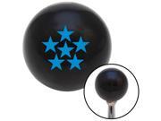 American Shifter Company 106779 Blue 6 Star Formation Black Shift Knob with M16 x 1.5 Insert