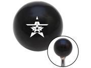 American Shifter Company 109814 White Star in a Star in a Star Black Shift Knob with M16 x 1.5 Insert