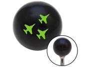 American Shifter Company 106899 Green Jets Black Shift Knob with M16 x 1.5 Insert