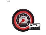 Aurora Instruments GAR2136ZEXHACCE Speedometer Gauge SAE American Retro Rodder Red Ring V Red Modern Needles B