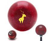 American Shifter Company ASCSNX33066 Yellow Deer Red Metal Flake Shift Knob with 16mm x 1.5 Insert