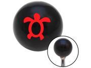 American Shifter Company 105254 Red Simple Turtle Black Shift Knob with M16 x 1.5 Insert