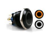 Keep It Clean Wiring Accessories RSLKICSWAM22WO 22mm Momentary Black Anodized Buttons with LED White or Orange Ring Hot Rod Rat