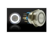 Keep It Clean Wiring Accessories RSLSW47W 22mm Momentary Billet Buttons with LED White Ring A B Hot Rod Street Rat Model