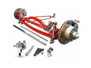 Vintage Parts USA 15880 VPAIBKUA1CRHD RHD Universal 46 Super Deluxe Four Link Drilled Solid Axle Kit