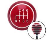 American Shifter Company ASCSNX97480 White Shift Pattern 21n Red Stripe Shift Knob fits popular chevy 6 speed gear 6 speed shifter manual 6 speed lever transmis