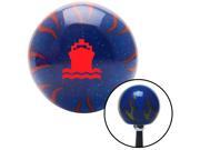Red Boat Blue Flame Metal Flake Shift Knob with M16 x 1.5 Insert go kart resin shift knob lever metric boot leather custom lever plastic pull grip automatic cus